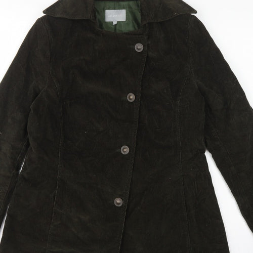 Per Una Women’s Brown UK 14 Corduroy Mid-Length Button Coat