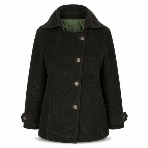 Per Una Women’s Brown UK 14 Corduroy Mid-Length Button Coat