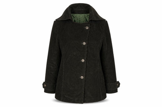 Per Una Women’s Brown UK 14 Corduroy Mid-Length Button Coat