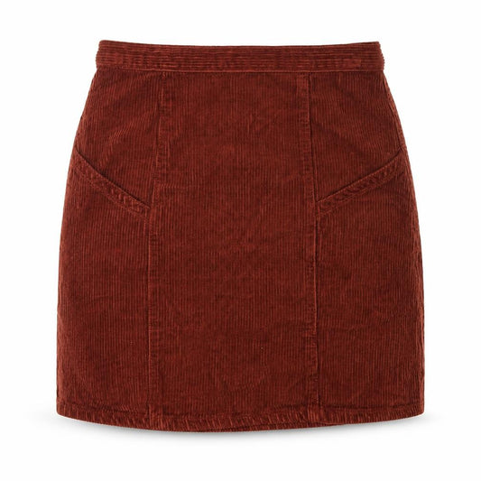 ASOS Design Women Brown Corduroy High Rise Pencil Skirt UK 10 Tall