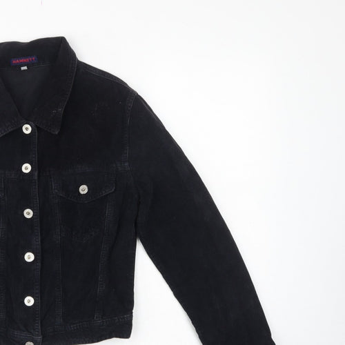 Hamnett Women’s Black S Corduroy Button-Up Basic Jacket