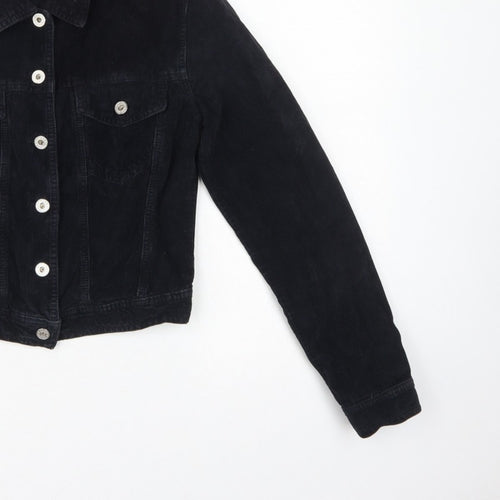 Hamnett Women’s Black S Corduroy Button-Up Basic Jacket