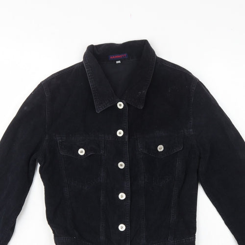 Hamnett Women’s Black S Corduroy Button-Up Basic Jacket