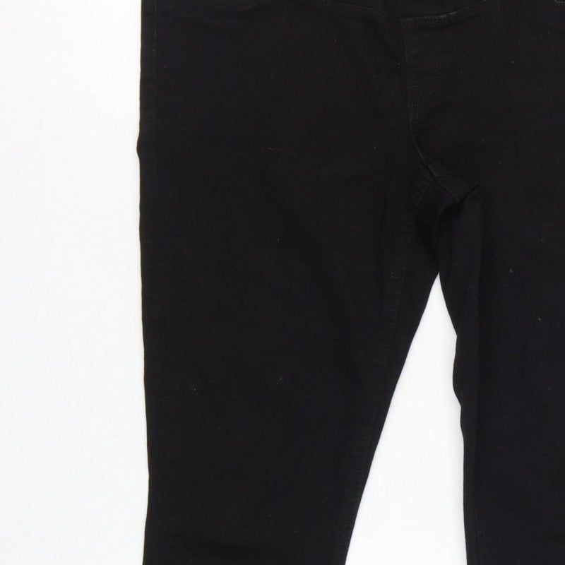 H&M Mama Women Black UK 14 Super Skinny High Rise Maternity Jeans