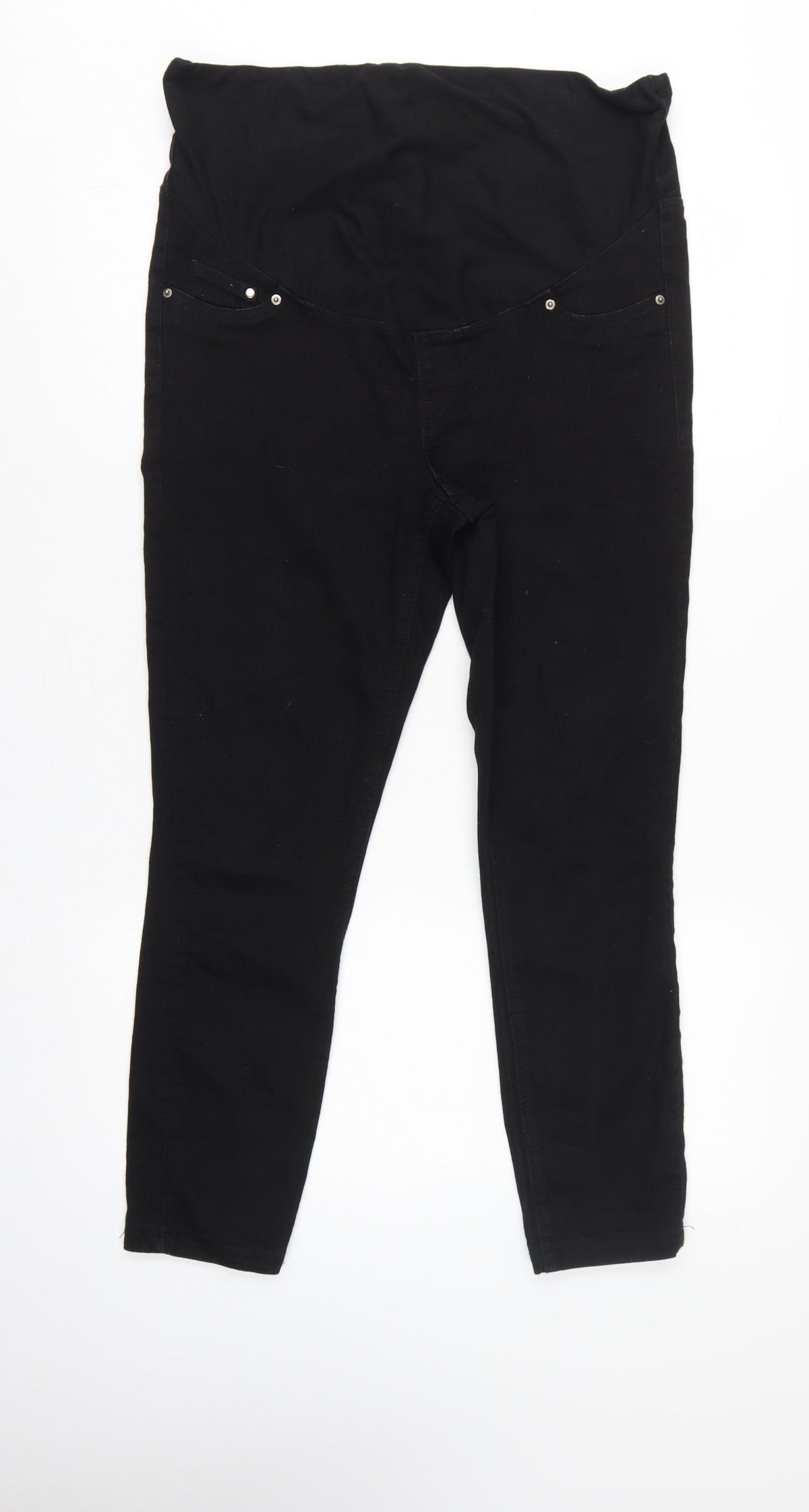 H&M Mama Women Black UK 14 Super Skinny High Rise Maternity Jeans