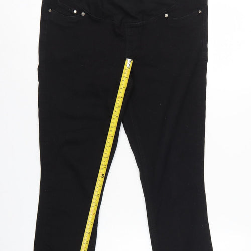 H&M Mama Women Black UK 14 Super Skinny High Rise Maternity Jeans