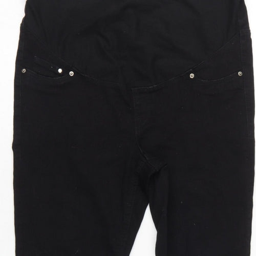 H&M Mama Women Black UK 14 Super Skinny High Rise Maternity Jeans