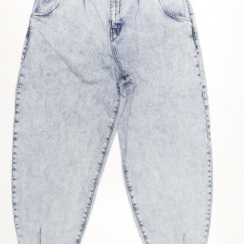Tu Women Blue UK 16 Balloon High Rise Tapered Denim Jeans