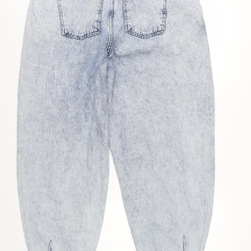 Tu Women Blue UK 16 Balloon High Rise Tapered Denim Jeans