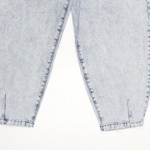Tu Women Blue UK 16 Balloon High Rise Tapered Denim Jeans
