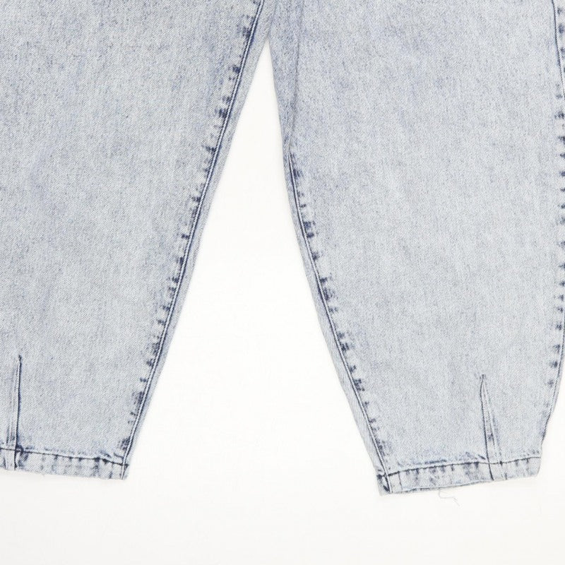 Tu Women Blue UK 16 Balloon High Rise Tapered Denim Jeans