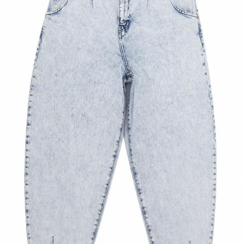 Tu Women Blue UK 16 Balloon High Rise Tapered Denim Jeans