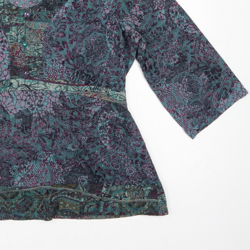 Per Una Women’s Multicoloured Paisley Wrap Blouse Size 20