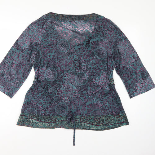 Per Una Women’s Multicoloured Paisley Wrap Blouse Size 20