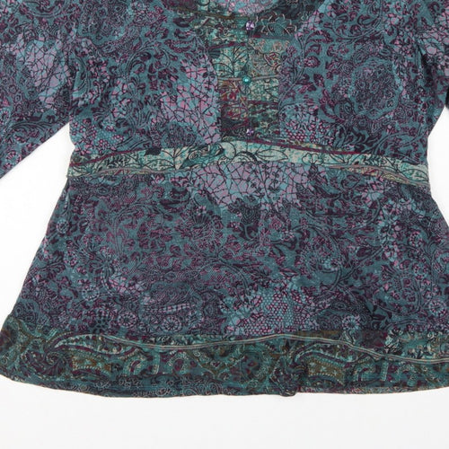 Per Una Women’s Multicoloured Paisley Wrap Blouse Size 20