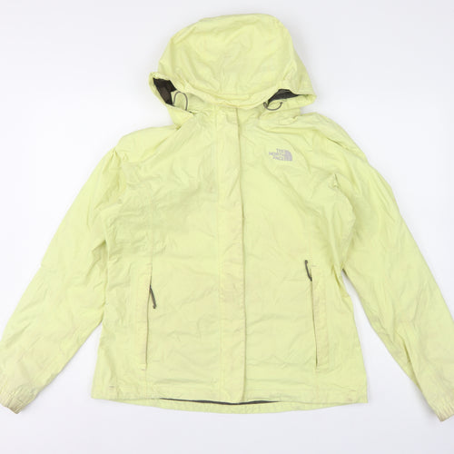 The North Face Women Yellow M HyVent Hooded Ski Jacket