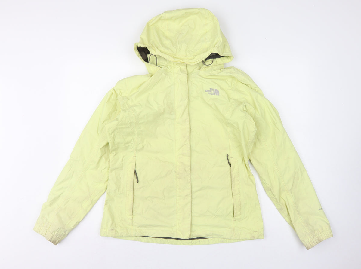 The North Face Women Yellow M HyVent Hooded Ski Jacket