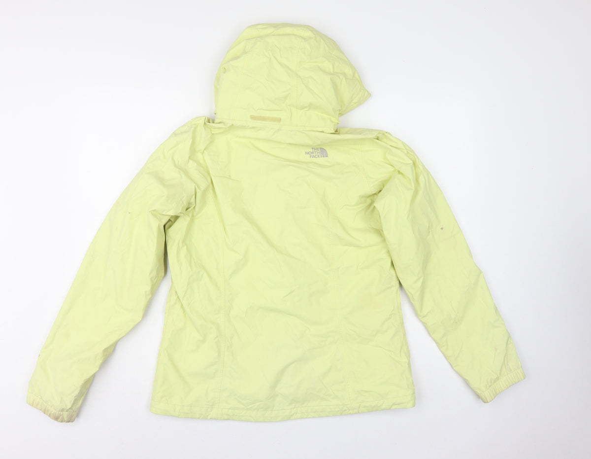 The North Face Women Yellow M HyVent Hooded Ski Jacket