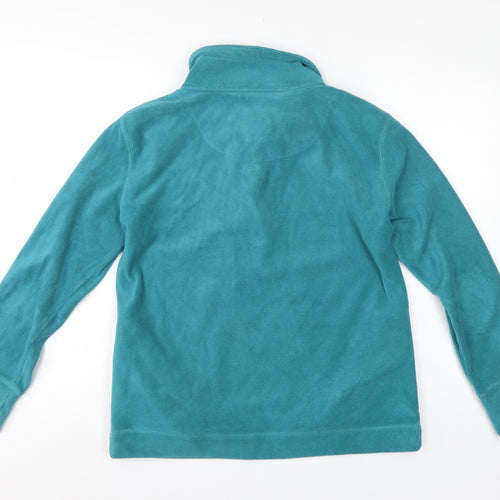 TU Women’s Teal Blue Size 14 Fleece Henley Button Sweatshirt