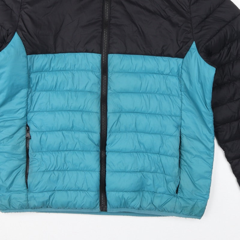 Additional view of George Men’s XL Black Blue Quilted Puffer Jacket Full Zip