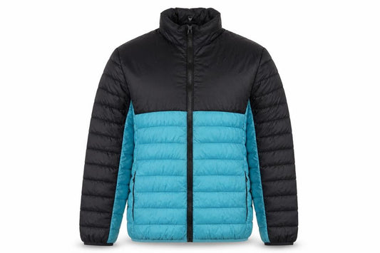George Men’s XL Black Blue Quilted Puffer Jacket Full Zip