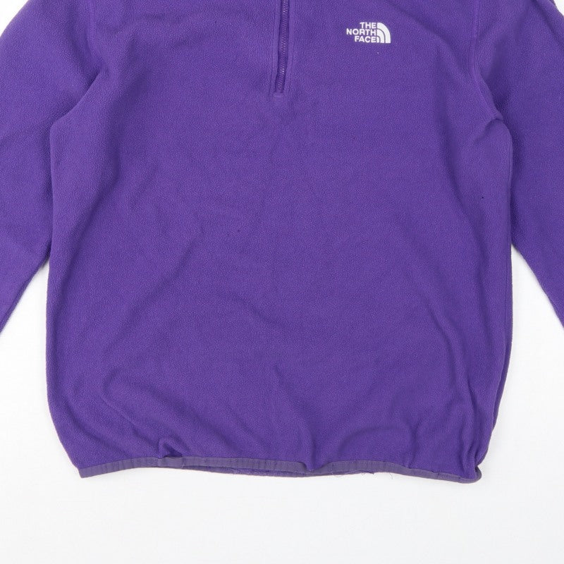 Additional view of The North Face unisex purple m 1/4 zip fleece pullover sweatshirt