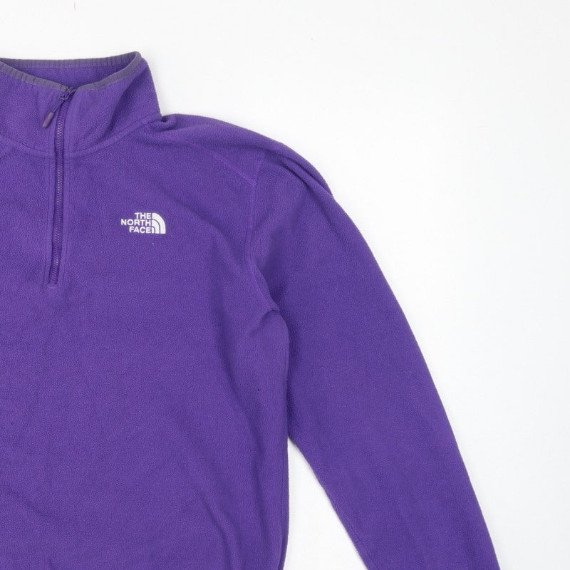 Additional view of The North Face unisex purple m 1/4 zip fleece pullover sweatshirt