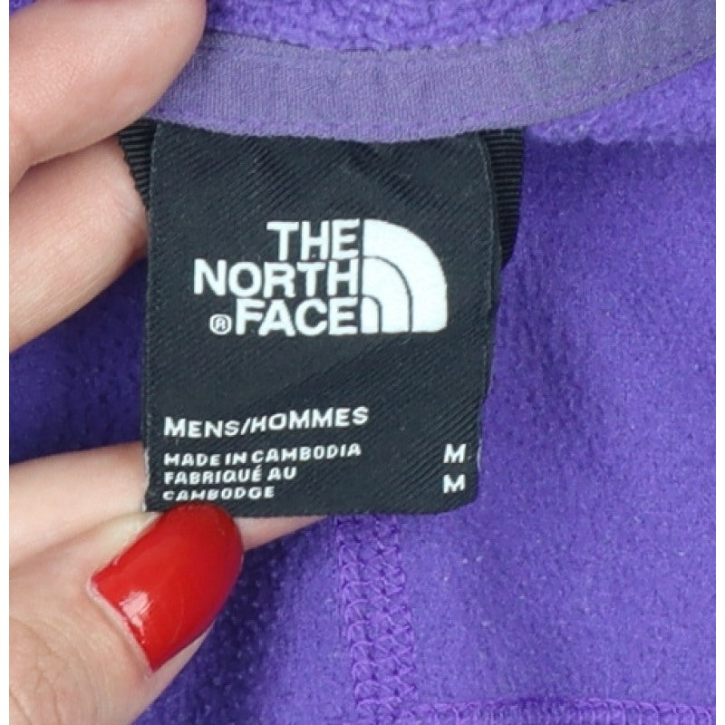 Additional view of The North Face unisex purple m 1/4 zip fleece pullover sweatshirt