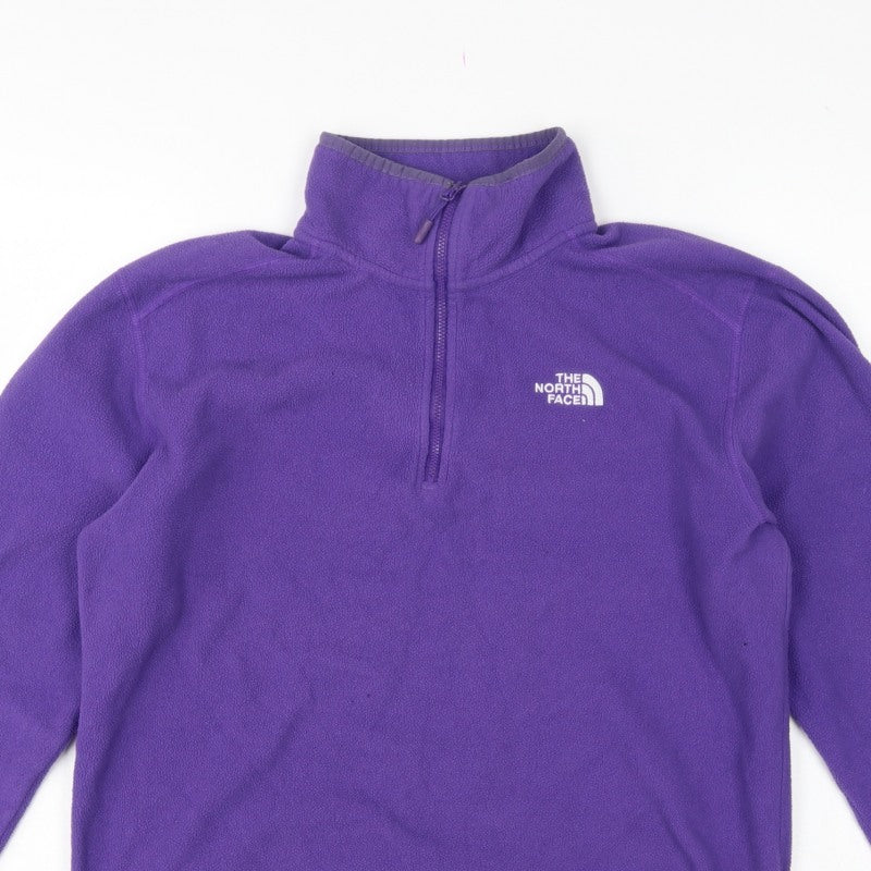 Additional view of The North Face unisex purple m 1/4 zip fleece pullover sweatshirt