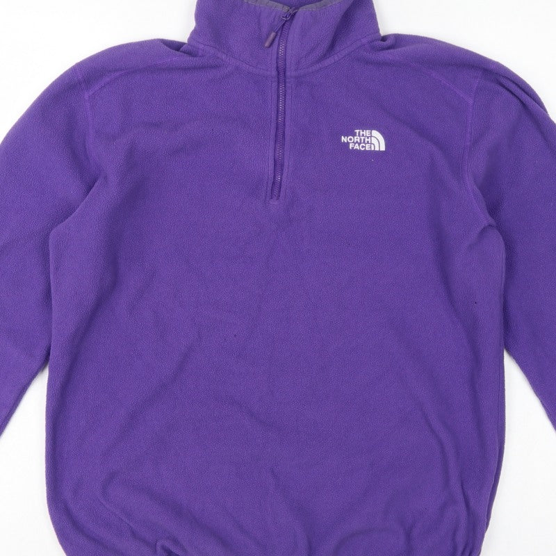 Additional view of The North Face unisex purple m 1/4 zip fleece pullover sweatshirt