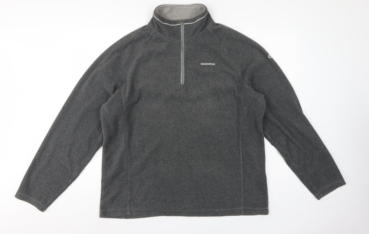 Craghoppers Men’s Grey XL 1/4 Zip Fleece Sweatshirt Outdoor