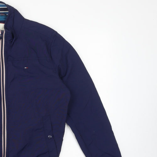Hilfiger Denim Men's Blue M Bomber Jacket Full Zip Logo