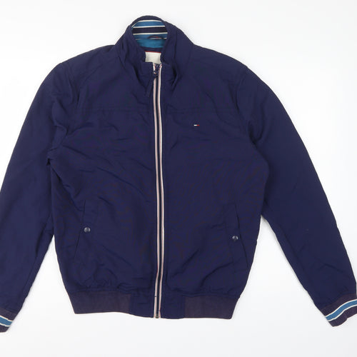 Hilfiger Denim Men's Blue M Bomber Jacket Full Zip Logo