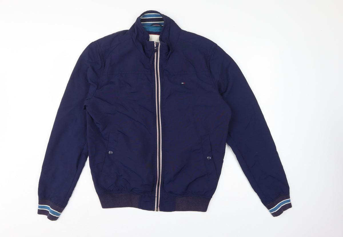 Hilfiger Denim Men's Blue M Bomber Jacket Full Zip Logo
