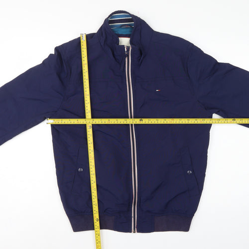 Hilfiger Denim Men's Blue M Bomber Jacket Full Zip Logo
