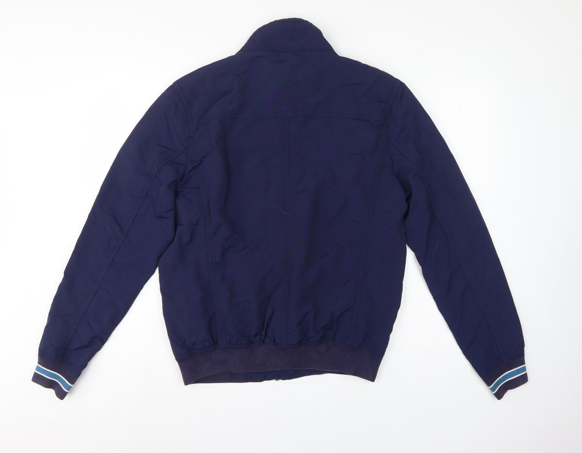Hilfiger Denim Men's Blue M Bomber Jacket Full Zip Logo