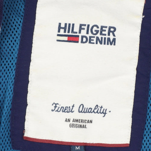 Hilfiger Denim Men's Blue M Bomber Jacket Full Zip Logo