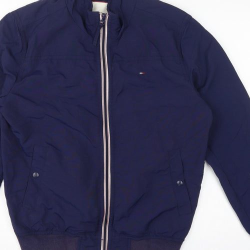 Hilfiger Denim Men's Blue M Bomber Jacket Full Zip Logo