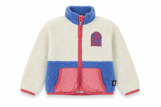 Saltrock Girls Multicoloured 3-4 Years Fleece Zip Jacket Colourblock