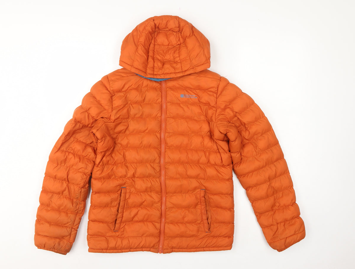 Mountain Warehouse Boys Orange 13 Years Hooded Puffer Jacket