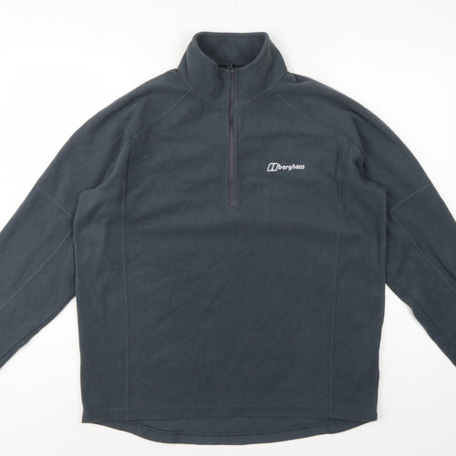 Berghaus Men’s Black L 1/4 Zip Fleece Pullover Outdoor Sweatshirt