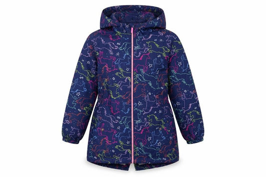 Next Girls Multicoloured Horse Print Hooded Parka Coat 9 Years