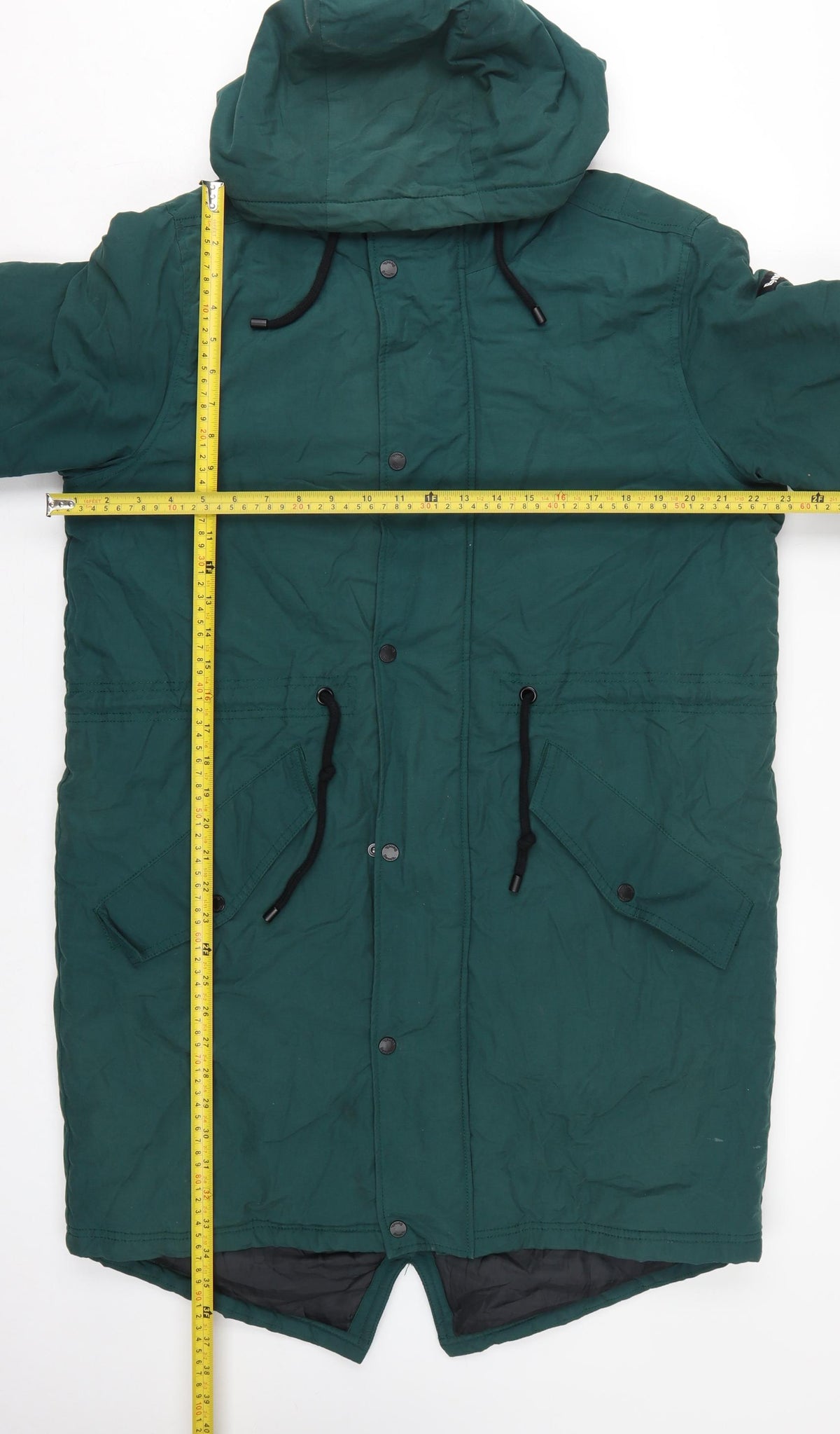 Bench Men’s Green Medium Hooded Padded Fishtail Parka Jacket