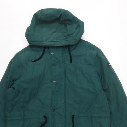 Bench Men’s Green Medium Hooded Padded Fishtail Parka Jacket