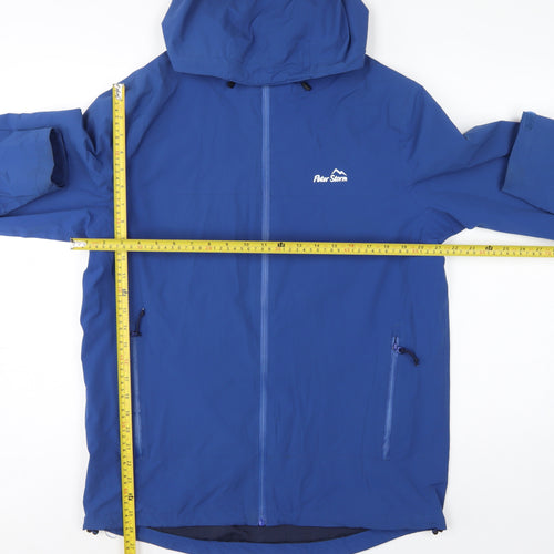 Peter Storm Men's Blue M Hooded Outdoor Windbreaker Jacket