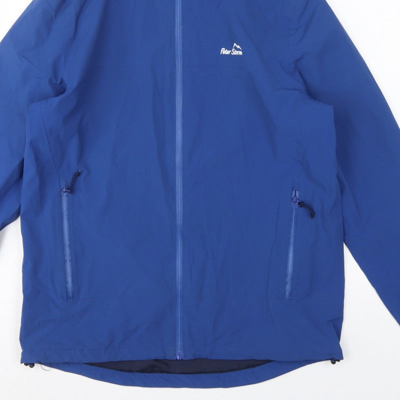 Peter Storm Men's Blue M Hooded Outdoor Windbreaker Jacket