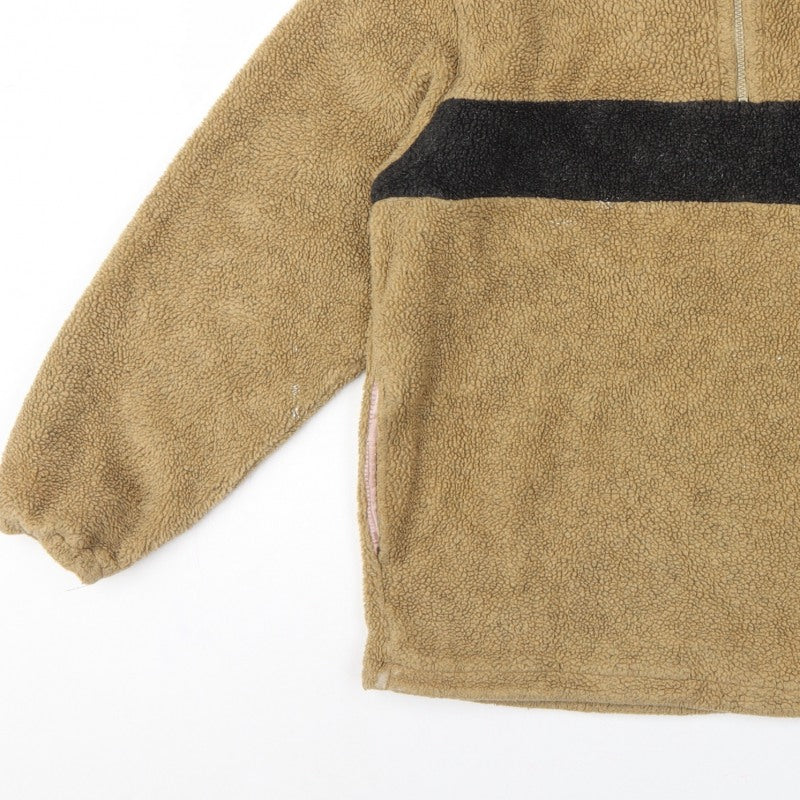 GANT Sport Men’s Beige M 1/4 Zip Fleece Pullover Sweatshirt Logo