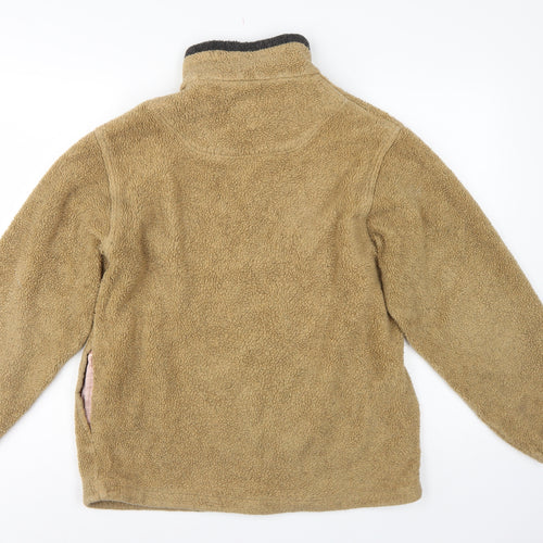 GANT Sport Men’s Beige M 1/4 Zip Fleece Pullover Sweatshirt Logo