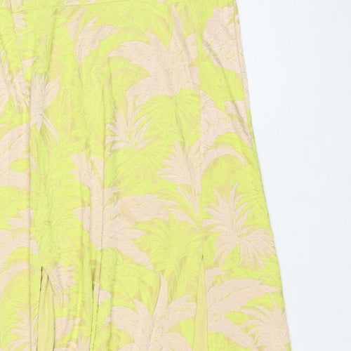 ASOS Women Green Floral Jacquard Bodycon Maxi Dress UK 12