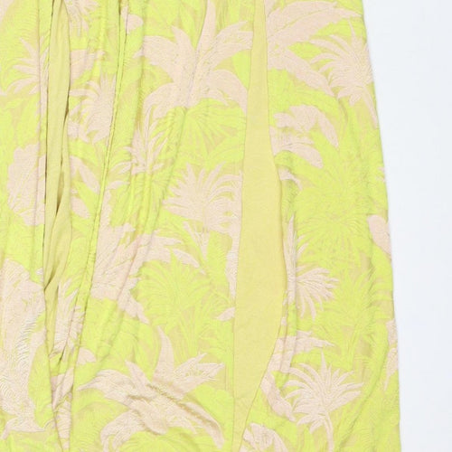 ASOS Women Green Floral Jacquard Bodycon Maxi Dress UK 12